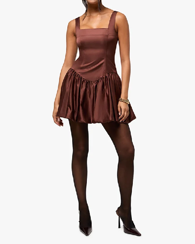 Mini dress for a romantic dinner -Bubble Skirt Corset Mini Dress