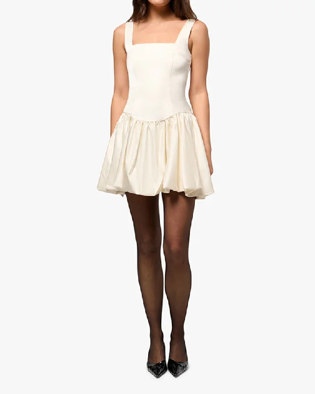 Mini dress with V-neck -Bubble Skirt Corset Mini Dress