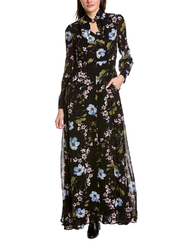 Maxi dress with drop waist -Gracia Floral Maxi Dress