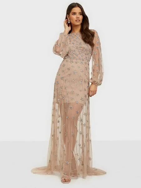 Maxi dress with halter neck -Star All Over Embellished Maxi Dress