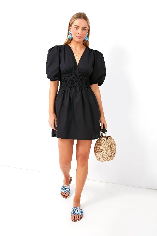 Mini dress for formal event -Black Valledoria Mini Dress