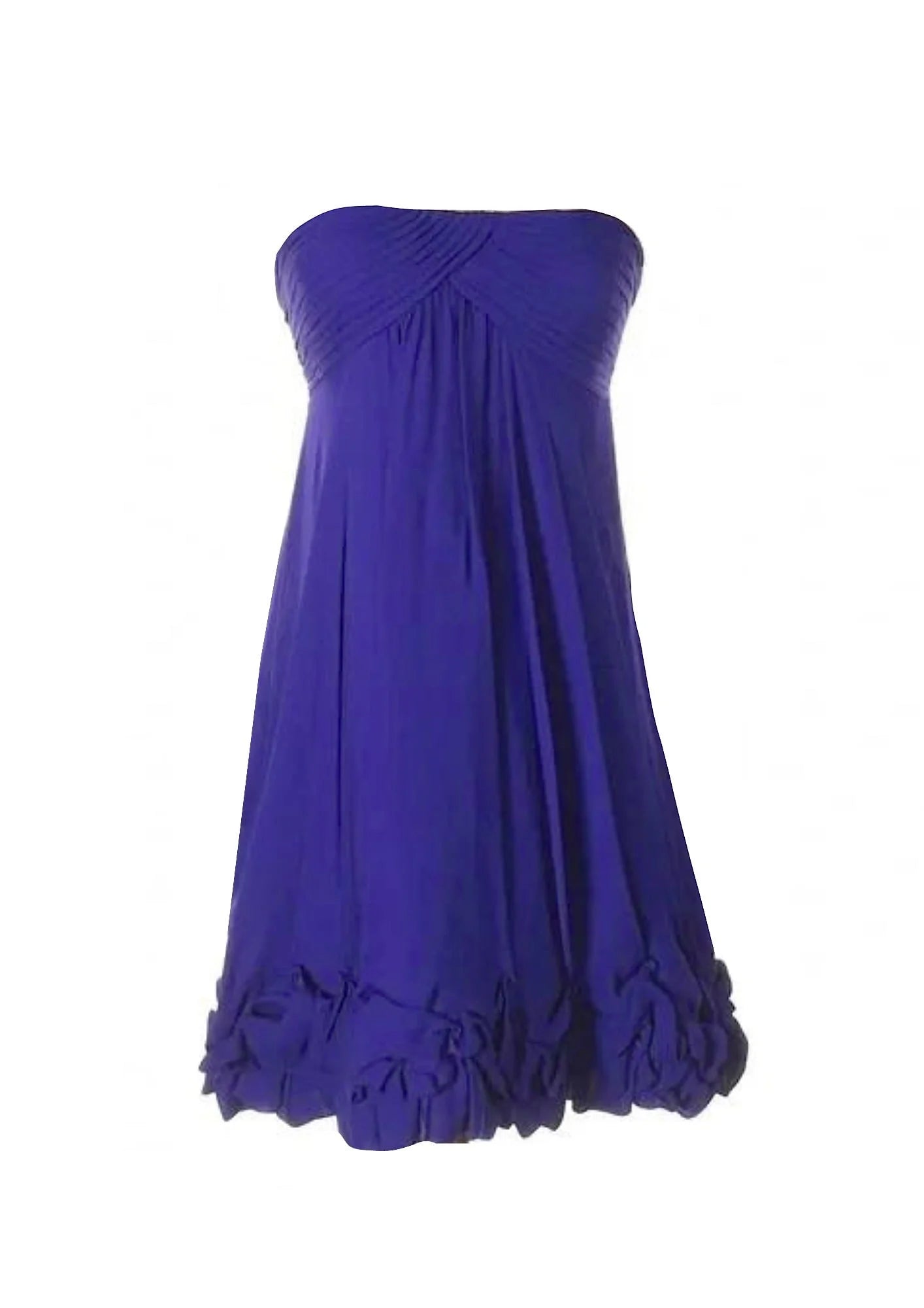 Mini dress for cocktail party -PURPLE STRAPLESS MINI DRESS