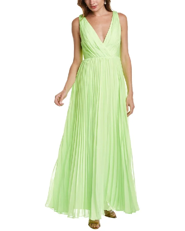 Maxi dress for casual outing -ML Monique Lhuillier Chiffon Maxi Dress