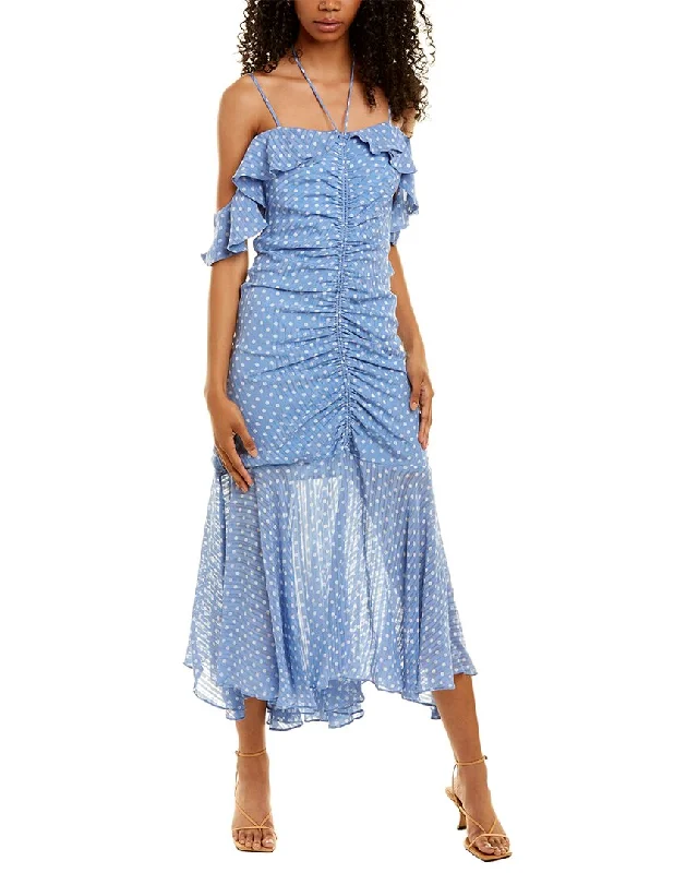 Midi dress with a flutter sleeve -Jonathan Simkhai Naomi Silk Midi Dress