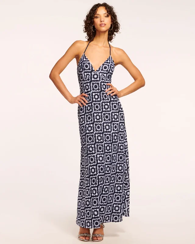 Elegant maxi dress -Rebecca Crochet Halter Maxi Dress