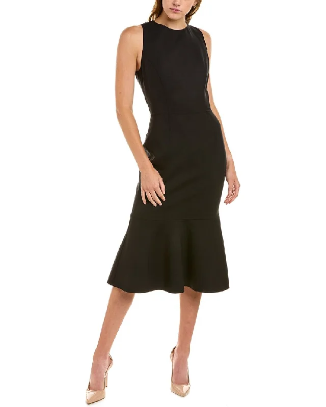 Midi dress for office wear -Oscar de la Renta Crossback Midi Dress