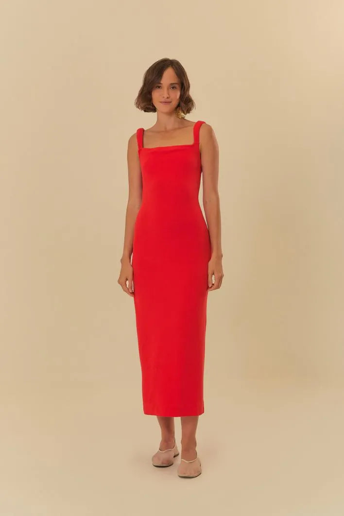 Maxi dress with halter neckline -Vestido Alca Crepe