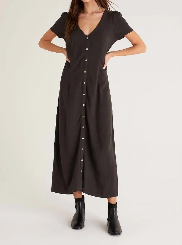 Midi dress for evening -Irene Midi Dress In Black