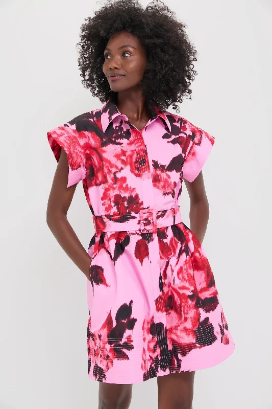 Mini dress for formal event -Cerise Blossom Mini Chloe Dress