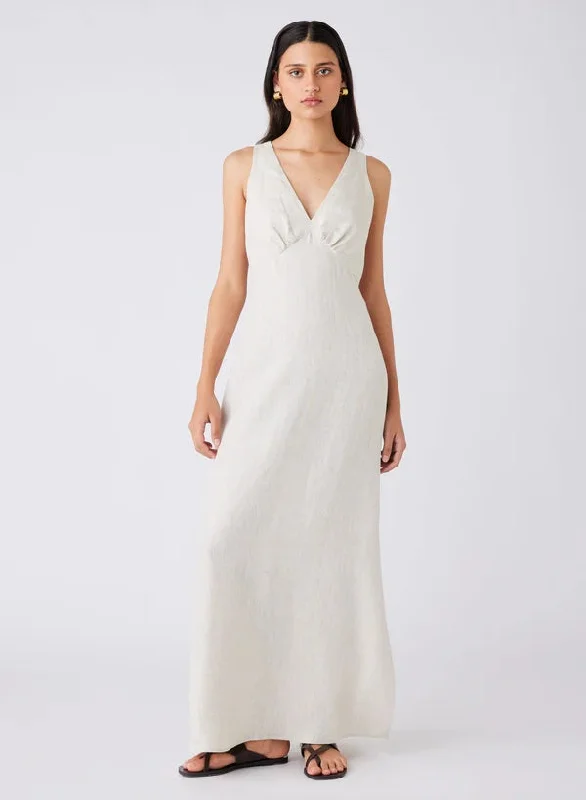 Maxi dress with drop waist -Esmaee Avalon Maxi Dress