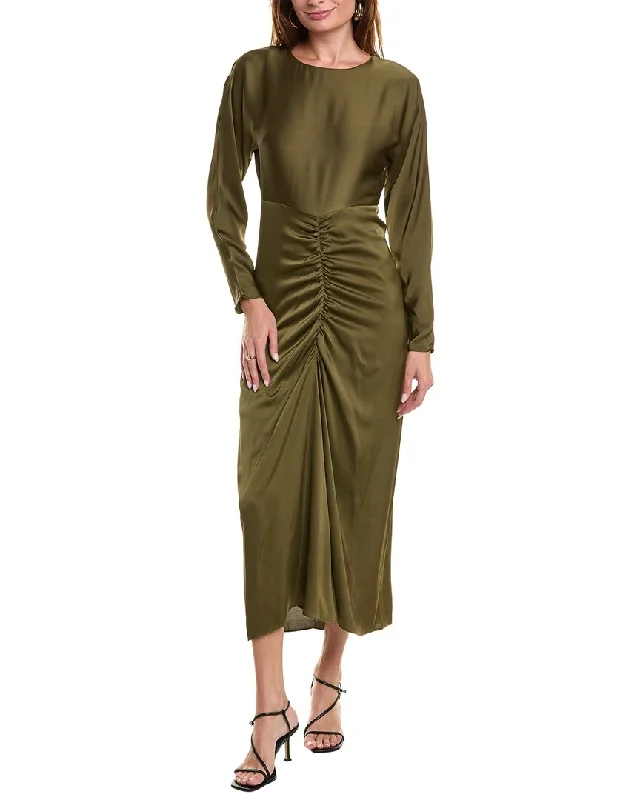 Maxi dress with pleats -Taylor Satin Maxi Dress