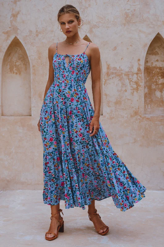 Boho style maxi dress -Isadora Tiered Maxi Dress