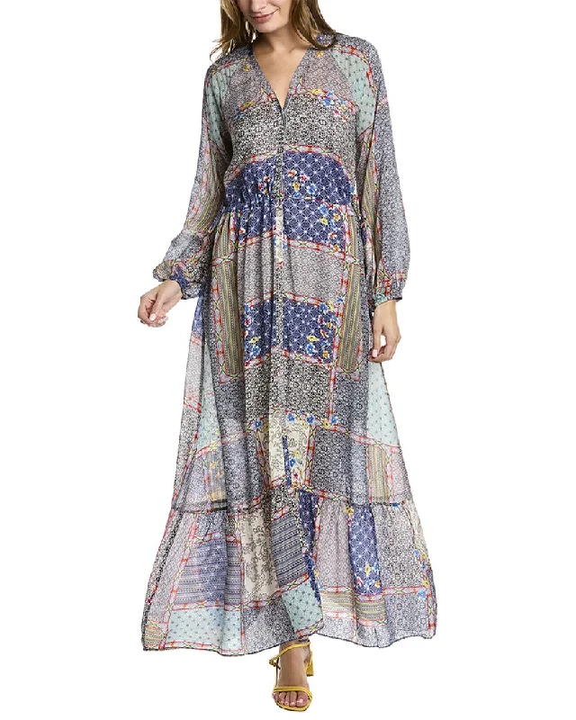 Maxi dress with ruffled sleeves -Johnny Was Kichica Aphrodite Maxi Dress