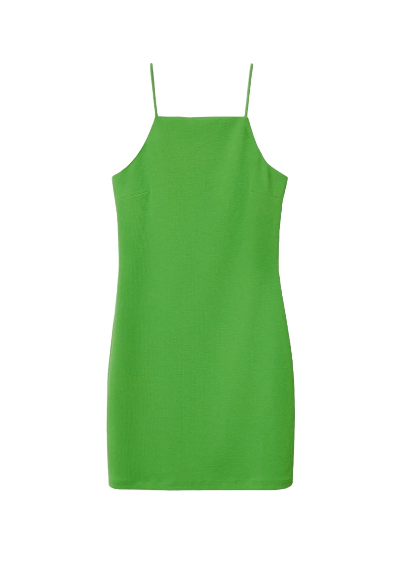 Vintage mini dress -GREEN RIBBED MINI DRESS