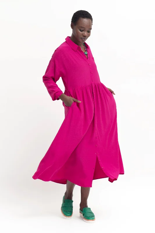 Maxi dress for evening -Elk Danse Shirt Dress