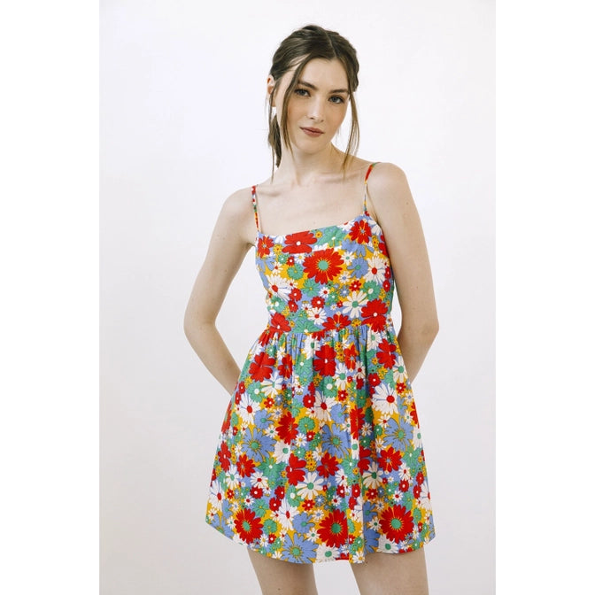 Mini dress for summer events -TIE BACK MINI DRESS