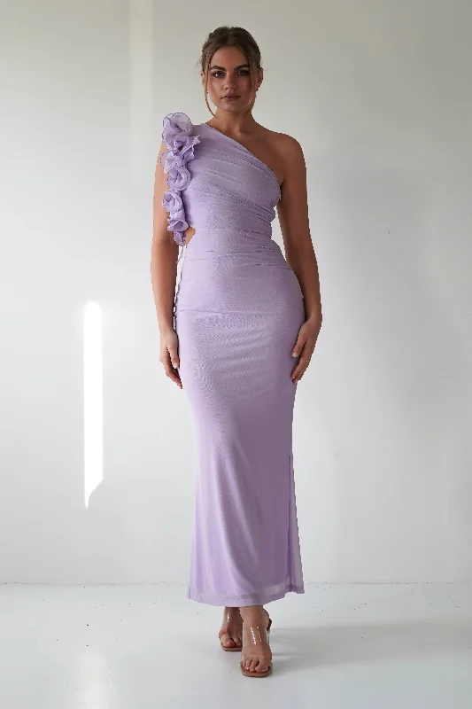 Maxi dress for evening -Sydney Bodycon Maxi Dress | Lilac