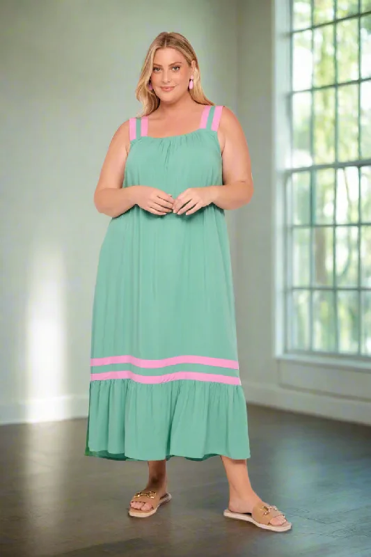 Maxi dress with bodycon fit -Celia Maxi Dress in Duo Delight