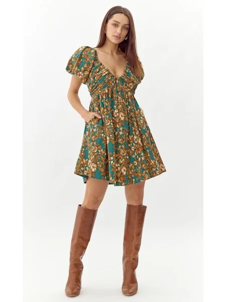 Mini dress with feather accents -KARLA COTTON MINI DRESS