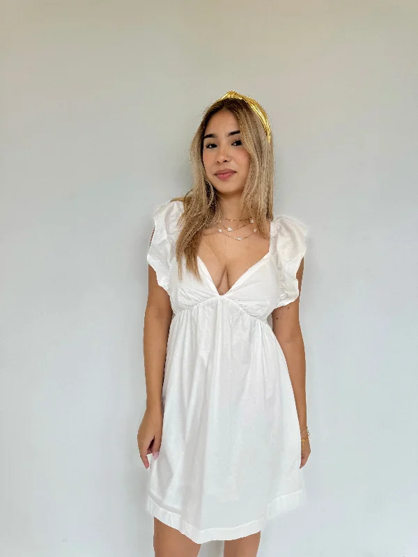 Mini dress for clubbing -marleigh white mini dress