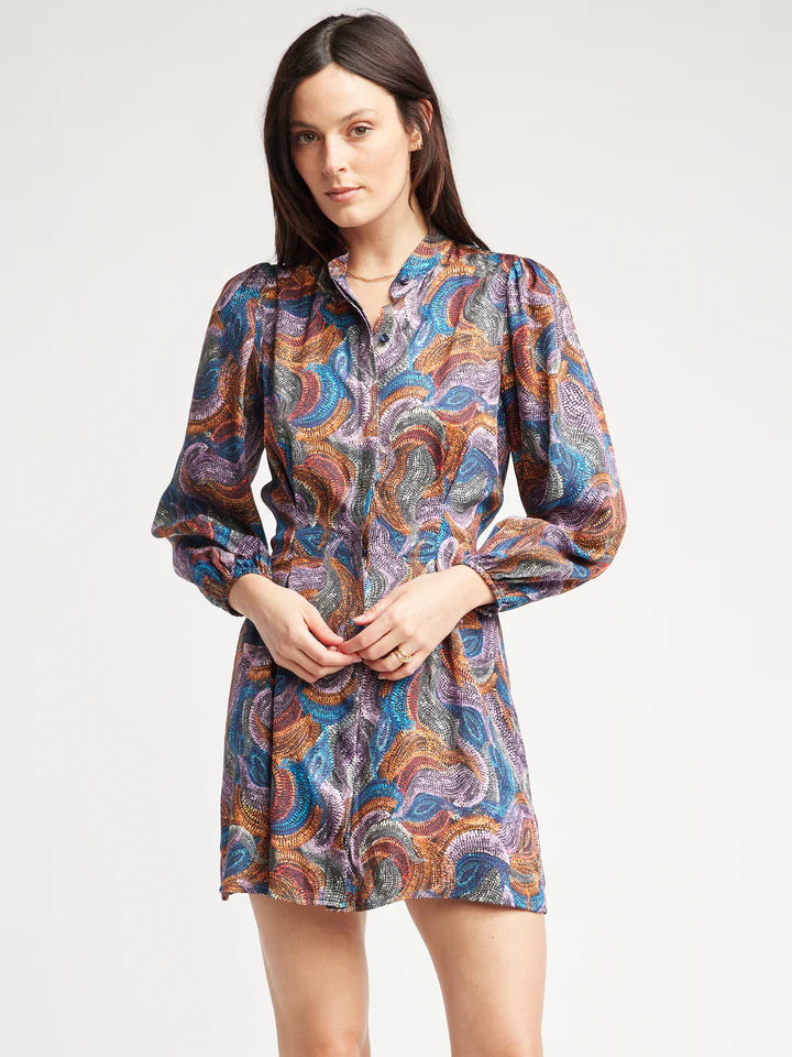 Mini dress for holiday party -SAIGE LONG SLEEVE MINI DRESS