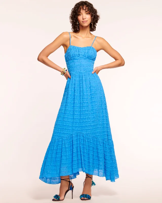 Maxi dress with tulle -Laylah Smocked Maxi Dress