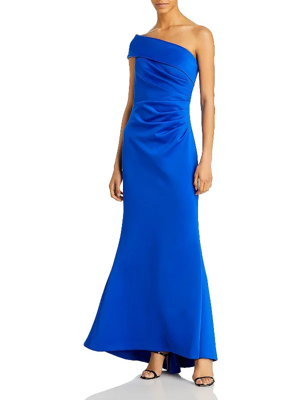 Maxi dress for prom -Womens One Shoulder Maxi Evening Dress