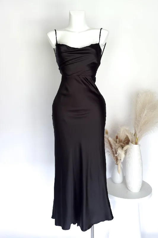 Maxi dress with metallic accents -Oriana Maxi Dress - Black