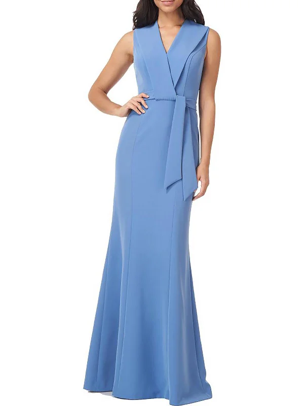 Maxi dress for summer wedding -Cecily Womens V Neck Maxi Evening Dress