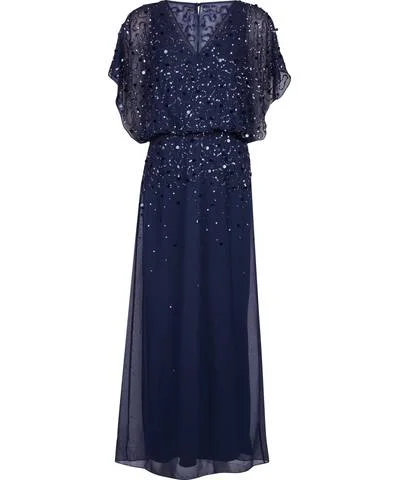 Maxi dress for anniversary celebration -Danielle Navy Maxi Dress