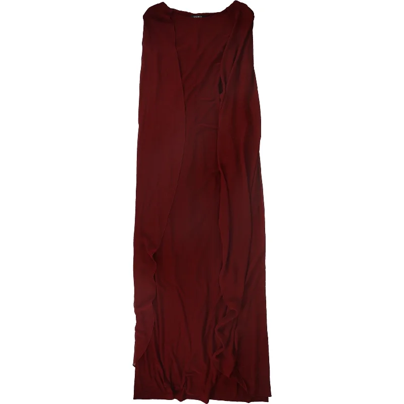 Maxi dress with tiered skirt -Ralph Lauren Womens Sleeveless Maxi Dress, Red, 12