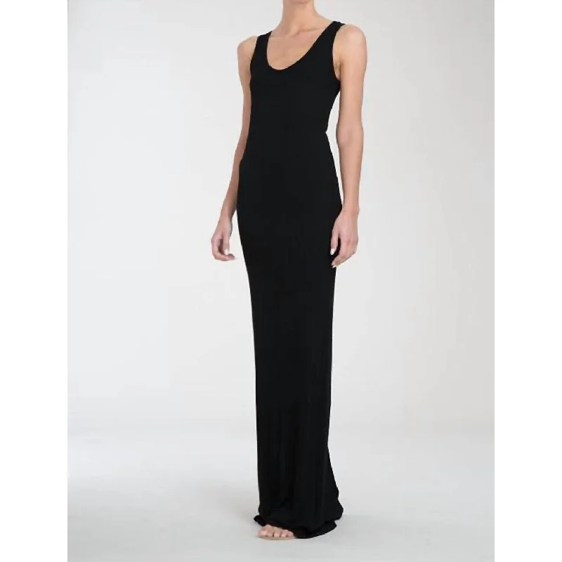 Black maxi dress -Enza Costa - Rib Tank Maxi Dress