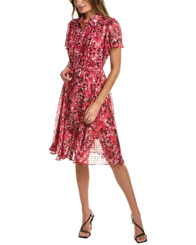 Midi dress with a wide belt -Nanette Nanette Lepore Madeline Midi Dress