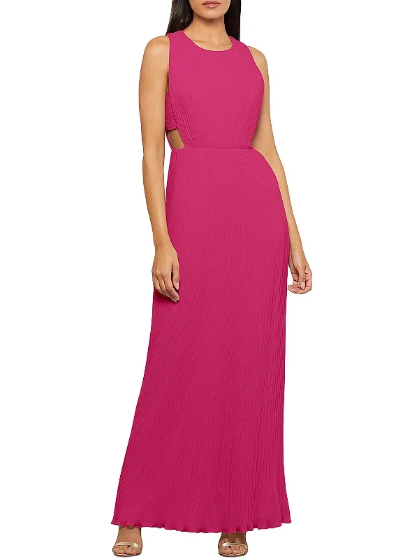 Maxi dress with tulle -Womens Sleeveless Maxi Evening Dress