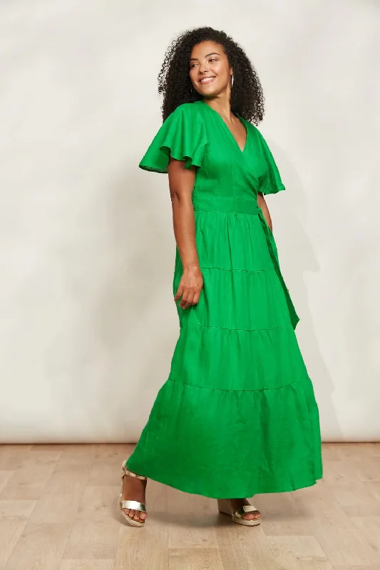 Maxi dress with pleated skirt -Eb & Ive Halcyon Maxi Dress