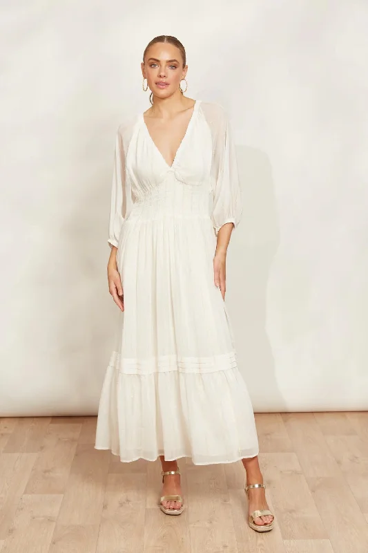 Maxi dress for winter wedding -Eb & Ive Sereno Maxi Dress