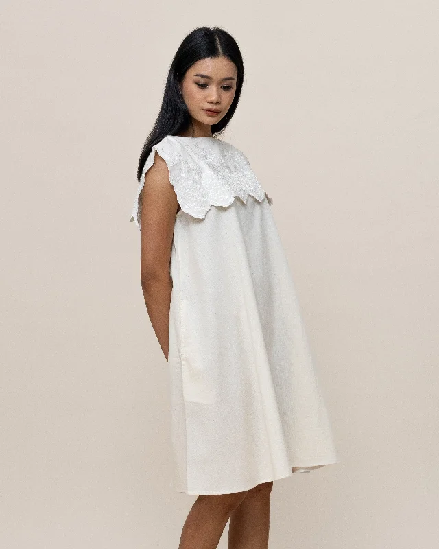 Mini dress with drop waist -KAPAS - Nona Dress