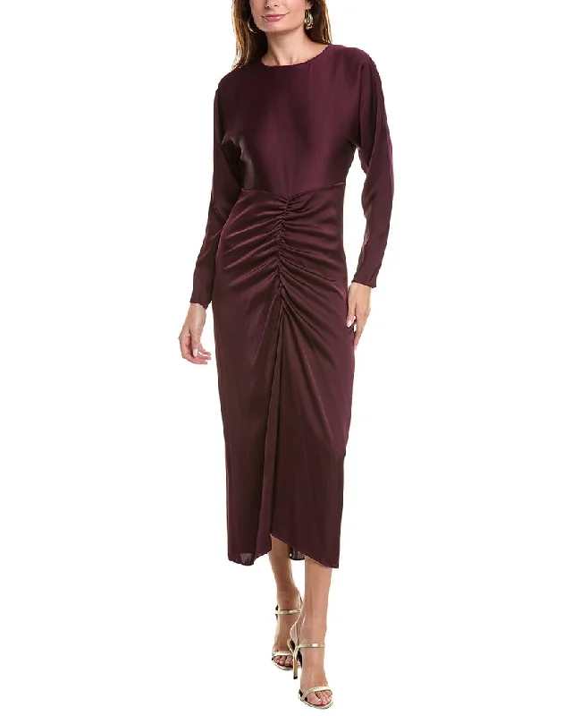 Maxi dress with pleats -Taylor Satin Maxi Dress