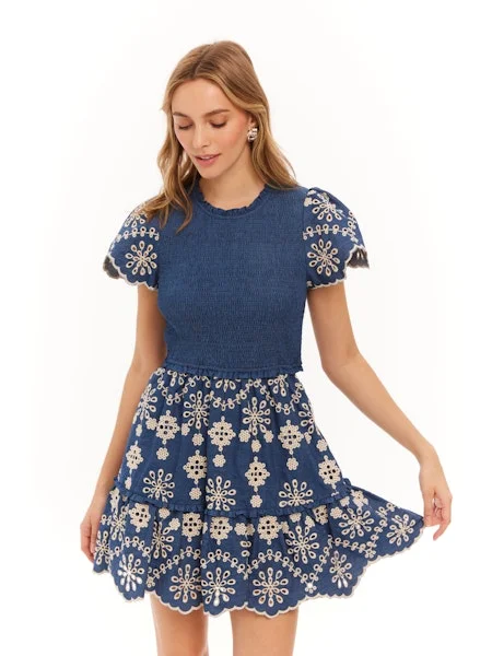 Mini dress with floral design -MCKENZIE MINI DRESS