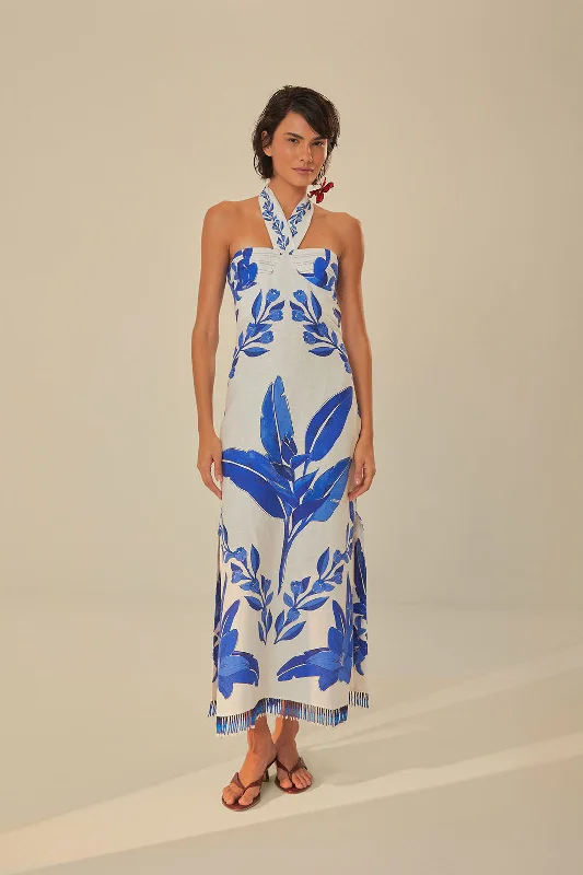 Maxi dress for evening -Blue Yard Off-White Sleeveless Maxi Dress