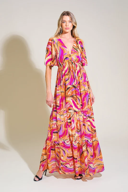 Maxi dress with bodycon fit -REFRESHING VIBE WOVEN MAXI DRESS