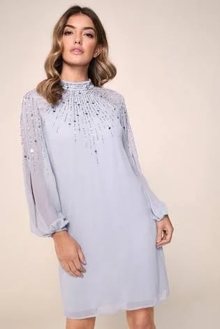 Maxi dress for wedding -Longsleeve Embroidered Dress