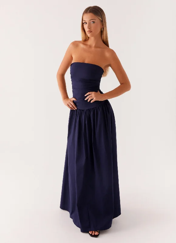 Maxi dress with pockets -Carmel Maxi Dress - Navy