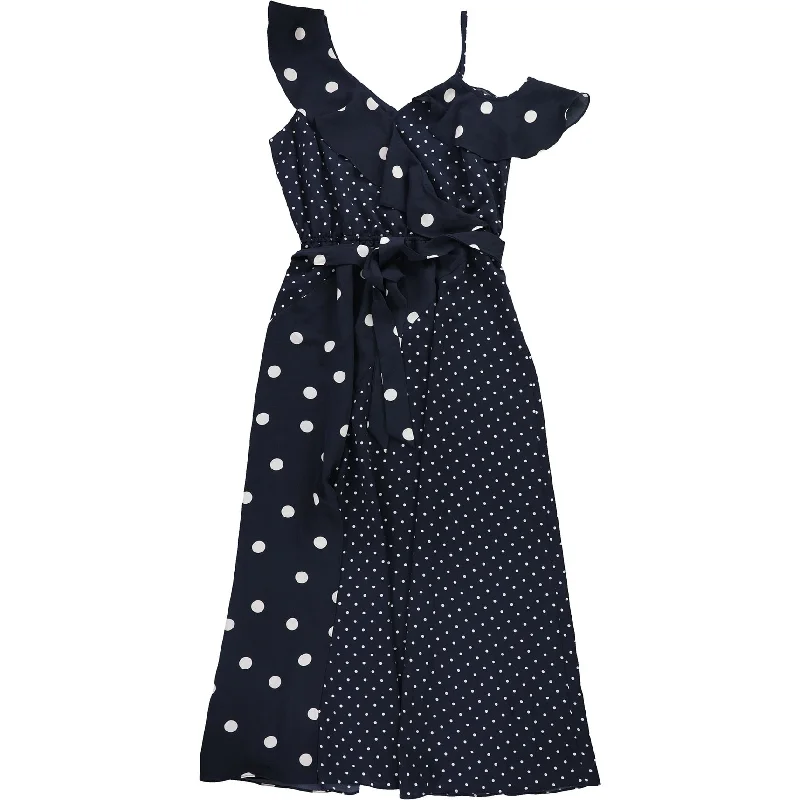 Maxi dress for black tie event -Bar Iii Womens Dot A-Line Maxi Dress