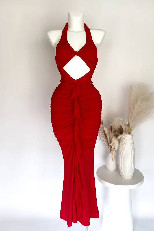 Summer maxi dress -Laurina Maxi Dress - Red