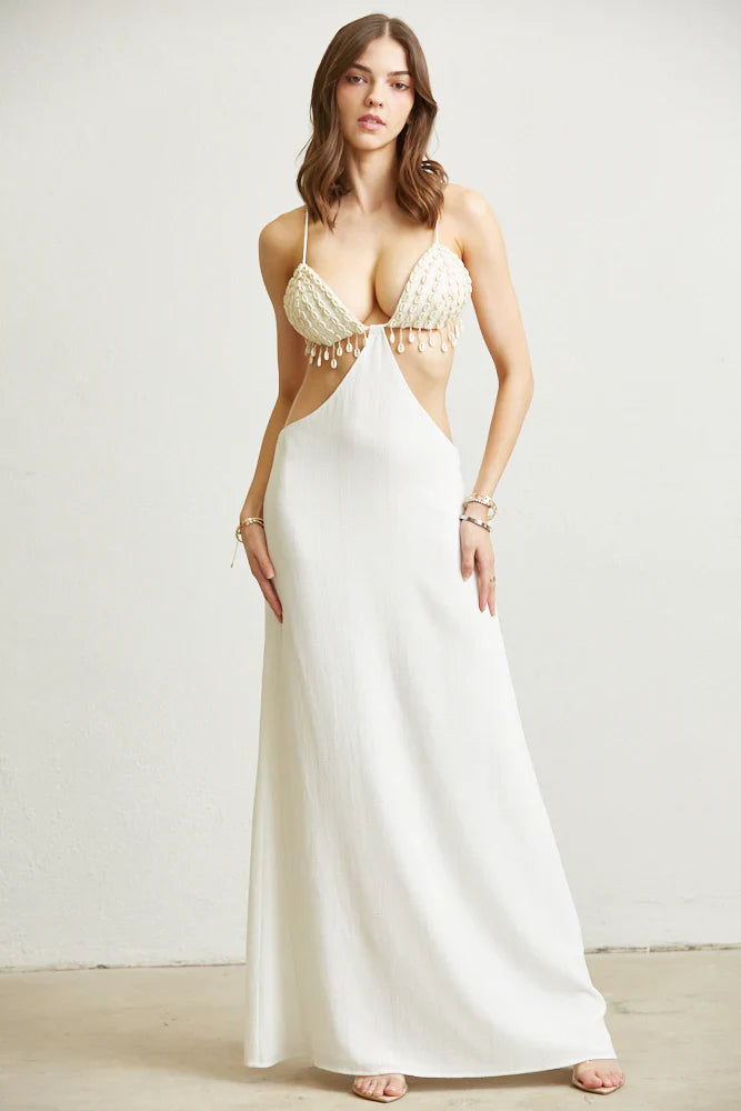 Maxi dress for prom -Shell Cascade Maxi Dress