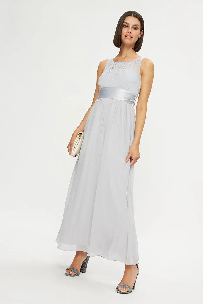 Maxi dress for casual wear -Natalie Maxi Dress Grey