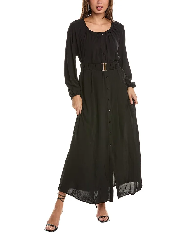 Maxi dress with drop waist -ANNA KAY Tina Silk-Blend Maxi Dress