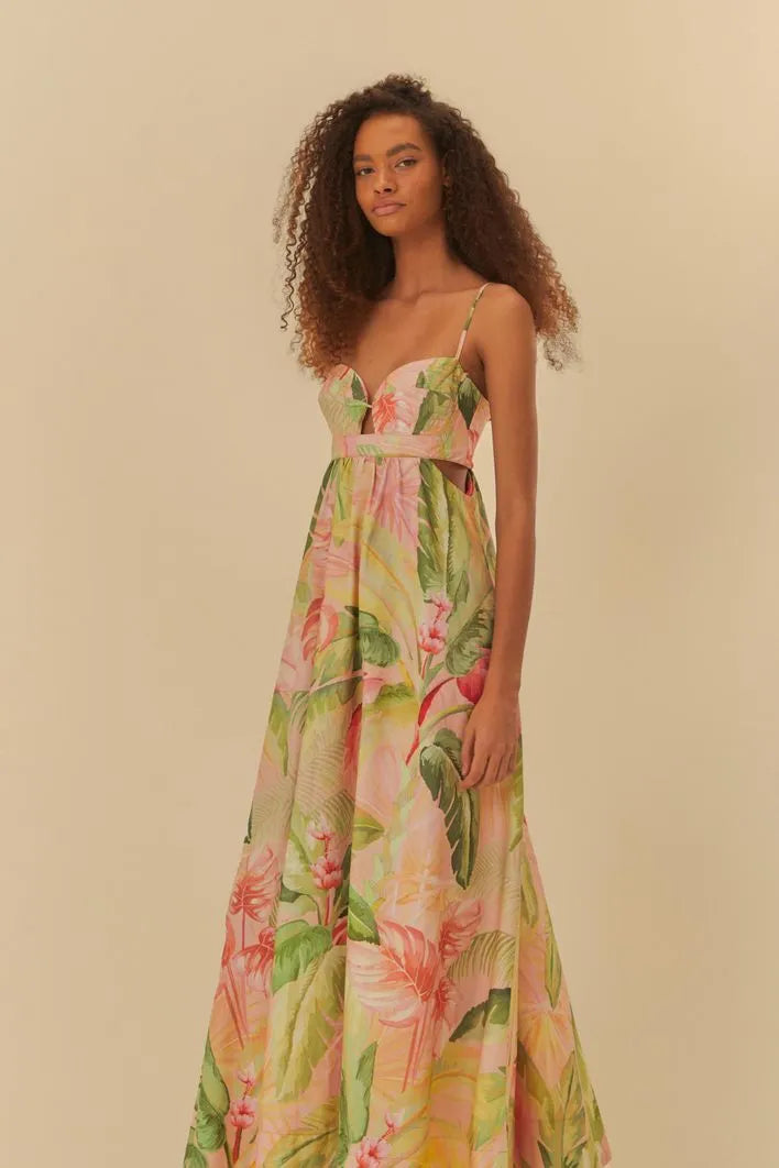 Maxi dress for garden party -Vestido Longo Panama