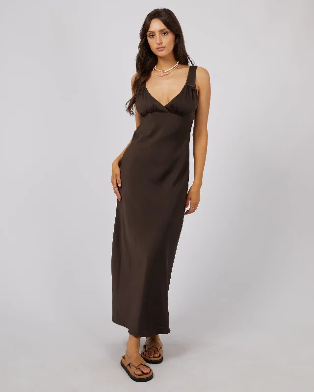 Maxi dress with ruffled hemline -All About Eve Aire Maxi Dress